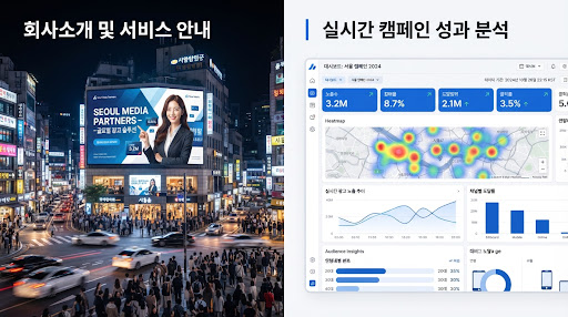 옥외광고 캠페인 성과 분석 화면
